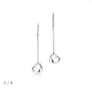 Tiffany & Co. Silver Heart Chain Earrings